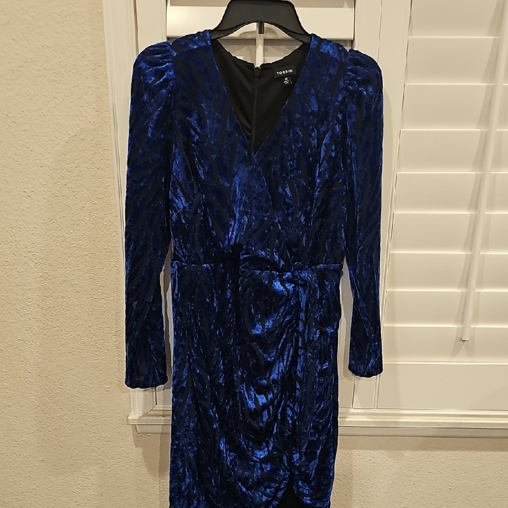 Torrid Royal Blue Long Sleeve Dress